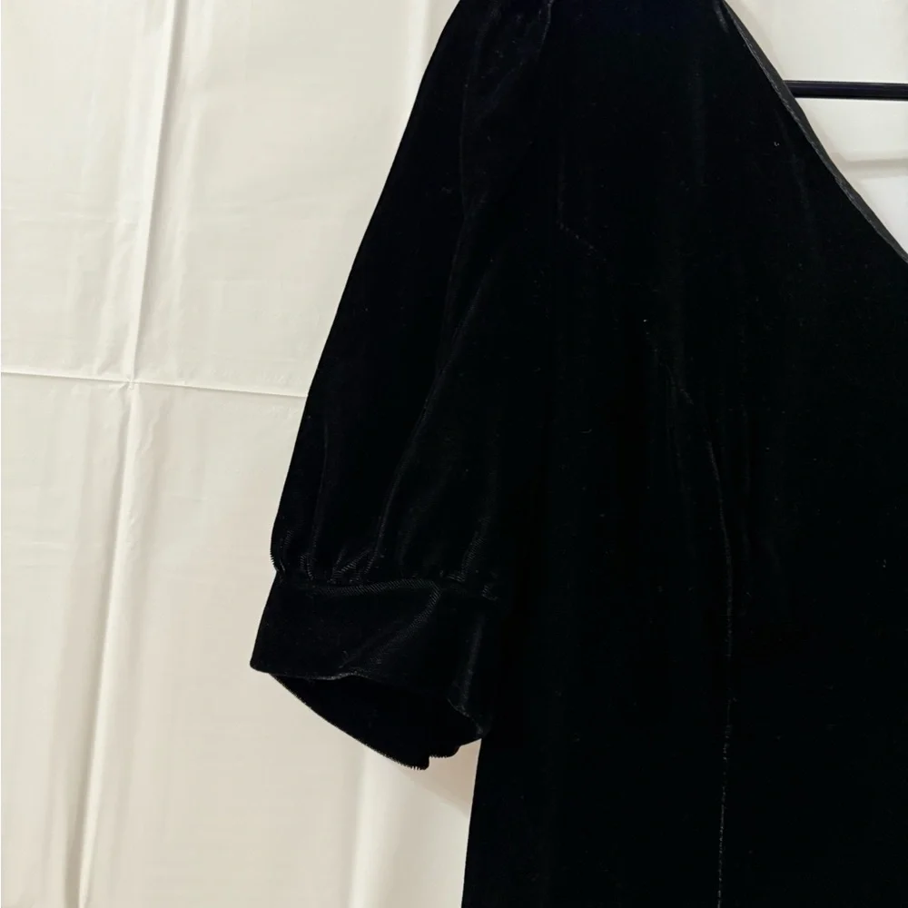 Vintage Lanz 1980 Black Velvet Dress